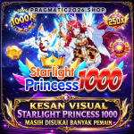 kesan visual Starlight Princess 1000